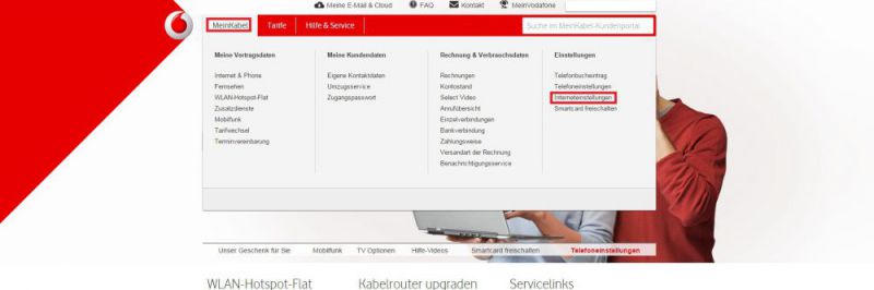 meinkabel-interneteinstellung