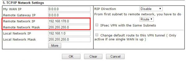 TCP-IP Network settings
