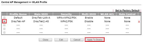 Central-AP-Management >> WLAN-Profile
