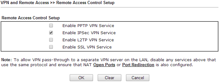 VPN and Remote Access >> Remote Access Control