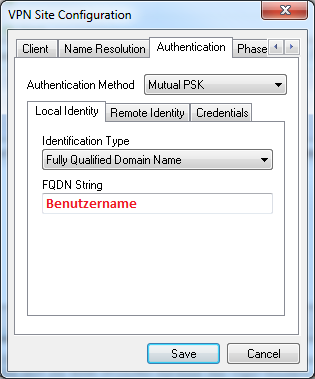VPN Access Configuration Authentication
