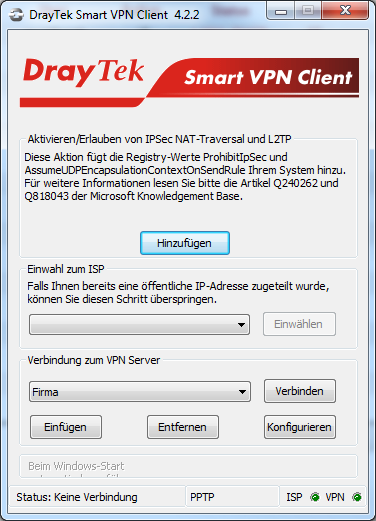Konfiguration Smart VPN Client