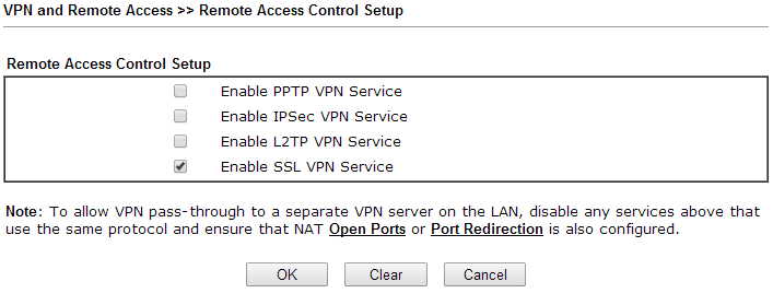 VPN and Remote Access >> Remote Access Control
