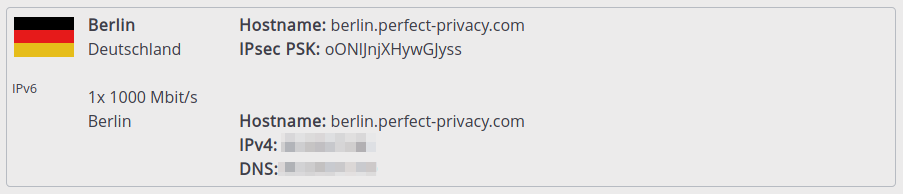 Perfect Privacy-Server
