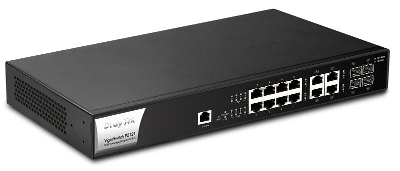 12-PoE-Port-VigorSwitch-P2121