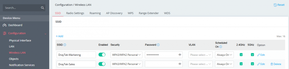 Vereinfachte WLAN-Konfiguration